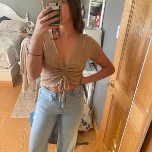 Light brown crop top